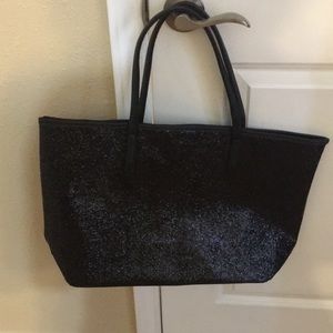 Black glitter bag